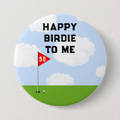 Funny Golf Birthday Button (Vorderseite)