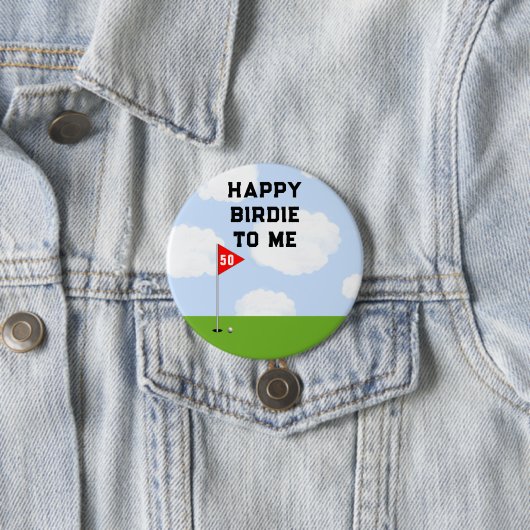 Funny Golf Birthday Button (Beispiel)