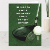 Funny Golf Birthday Card Karte (Vorderseite)