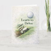 Funny Golf Birthday Card | Learn to Drive Humor Karte (Vorderseite)