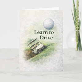 Funny Golf Birthday Card | Learn to Drive Humor Karte