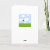 Funny Golf Birthday Karte (Rückseite)