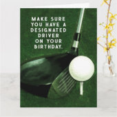 Funny Golf Birthday Karte (Gelbe Blume)