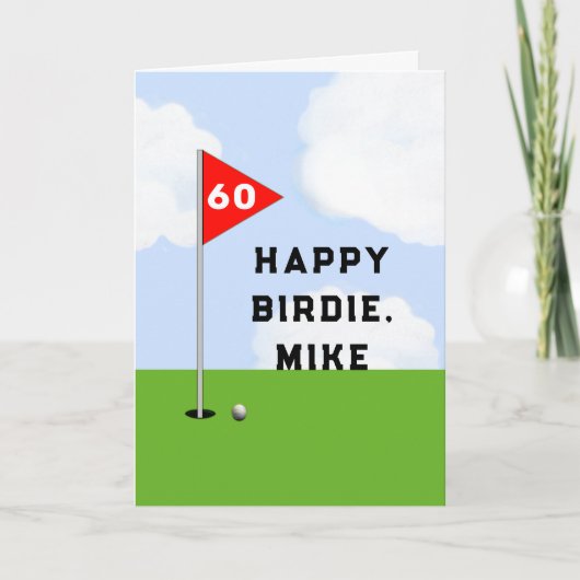 Funny Golf Birthday Karte (Vorderseite)