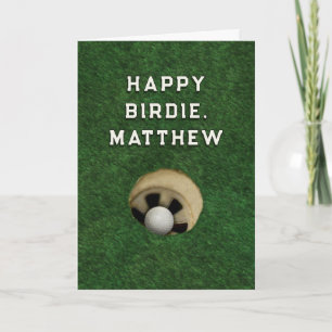 Funny Golf Birthday Karte