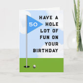 Funny Golf Birthday Karte (Vorderseite)