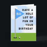 Funny Golf Birthday Karte<br><div class="desc">Kreative Golf Geburtstagskarte für Golfer. So personalisieren Sie Text bearbeiten,  um Namen und Alter hinzuzufügen oder auf andere Weise anpassen.</div>
