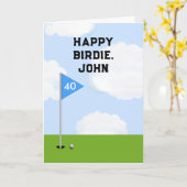 Funny Golf Birthday Karte (Gelbe Blume)