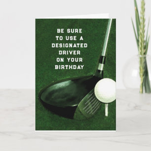 Funny Golf Birthday Karte