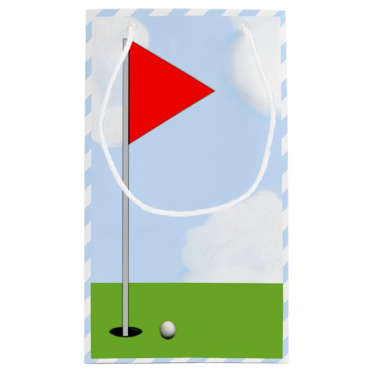 Funny Golf Birthday Kleine Geschenktüte (Rückseite)