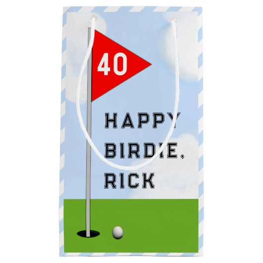 Funny Golf Birthday Kleine Geschenktüte (Vorderseite)