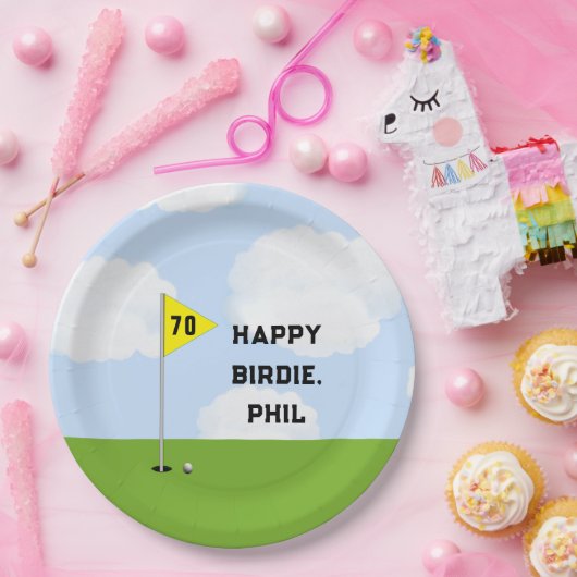 Funny Golf Birthday Pappteller (Party)