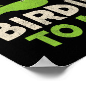 Funny Golf Birthday Shirt Happy Birdie Golfer Kind Poster (Ecke)