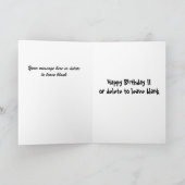 Funny Golf Card - Zwei unter Par Karte (Innenseite)