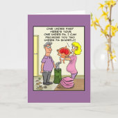 Funny Golf Card - Zwei unter Par Karte (Gelbe Blume)