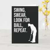 Funny Golf Cards für Freunde Golfer Ihm Karte (Gelbe Blume)