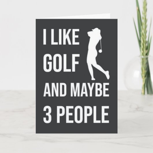 Funny Golf Cards für ihre Frauen Golfday Golfaddie Karte (Vorderseite)