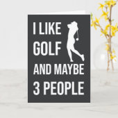 Funny Golf Cards für ihre Frauen Golfday Golfaddie Karte (Gelbe Blume)