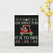 Funny Golf Cart Matching Familie Weihnachten Oh wa Karte (Gelbe Blume)