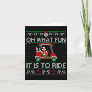 Funny Golf Cart Matching Familie Weihnachten Oh wa Karte