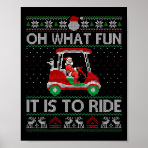 Funny Golf Cart Matching Familie Weihnachten Oh wa Poster