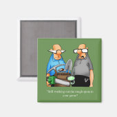 Funny Golf Cartoons Square Magnet (Vorderseite/Rückseite)