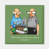 Funny Golf Cartoons Square Magnet (Vorne)
