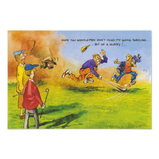 Funny golf chase fotodruck (Vorne)