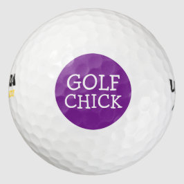 Funny Golf Chick Golfball