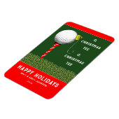 Funny Golf Christmas Card Magnet (Linke Seite)