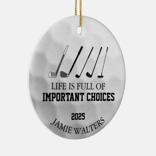 Funny Golf Christmas, Funny Golf Geschenke für Gol Keramik Ornament (Rechts)