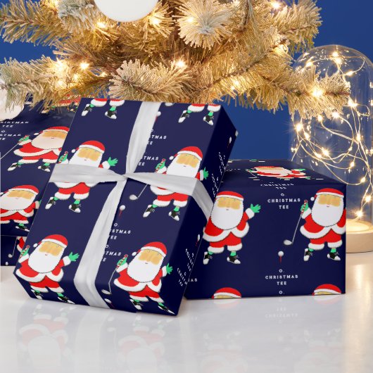 Funny Golf Christmas Geschenkpapier (Feiertage)