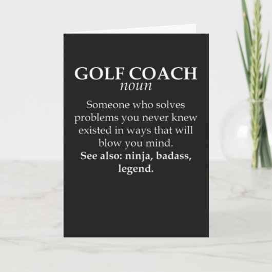 Funny Golf Coach Cards für Trainer Instruktor Karte (Vorderseite)