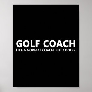 Funny Golf Coach Definition Golfwagen Poster