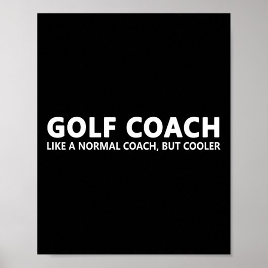 Funny Golf Coach Definition Golfwagen Poster (Vorne)