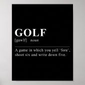 Funny Golf Definition Poster (Vorne)