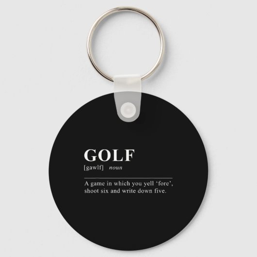 Funny Golf Definition Schlüsselanhänger (Vorderseite)