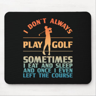 Funny Golf Design Damen Golf Spieler Golfer Mousepad
