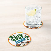 Funny Golf Design: Für immer verloren? Runder Pappuntersetzer (Vor Ort)