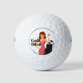 Funny Golf Diva Thema Golfball