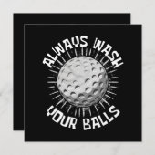 Funny Golf Einladung (Vorne/Hinten)