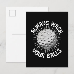 Funny Golf Einladungspostkarte