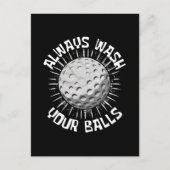 Funny Golf Einladungspostkarte (Vorderseite)