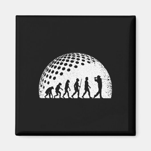 Funny Golf Evolution Golf Player Vintag Magnet (Vorne)