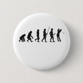 Funny Golf Evolution of Man Geschichte des Golfens Button (Vorderseite)