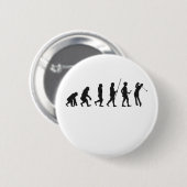 Funny Golf Evolution of Man Geschichte des Golfens Button (Vorne & Hinten)