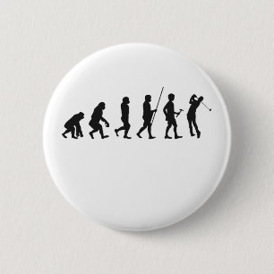 Funny Golf Evolution of Man Geschichte des Golfens Button