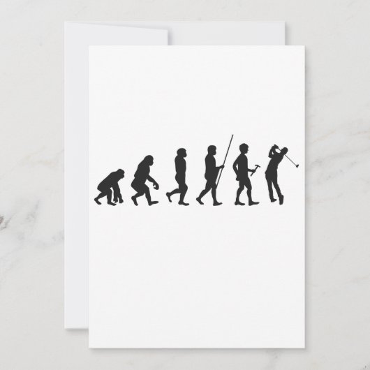 Funny Golf Evolution of Man Geschichte des Golfens Einladung (Vorderseite)