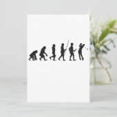 Funny Golf Evolution of Man Geschichte des Golfens Einladung (Stehend Vorderseite)