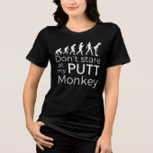 Funny Golf Evolution starrt nicht an meinem Putt M Tri-Blend Shirt (Vorderseite)